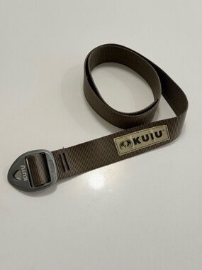 KUIU 28-32" Olive Brown Tactical Webbing Belt with Gray Buckle